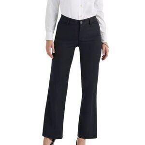 Lee Regular Fit Pants Size 10 M | Black Straight Leg Work Office Dress Pants